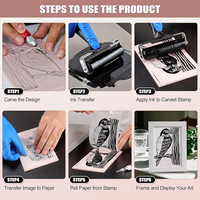 Linocut Kit for Printmaking - Image 7