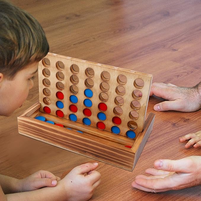 Glintoper Tic Tac Toe & 4 in a Row Tables Game Set, Classic Board Line Up 4 - Image 5