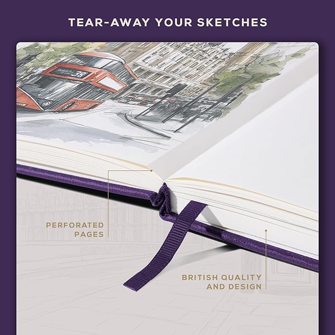 Beechmore Books A3 Sketchbook – 11.7x16.5 Premium Vegan Leather Bound Extra - Image 5
