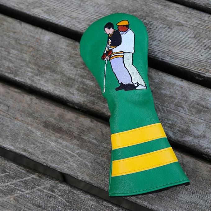 Funny Golf Head Covers - Leather Driver Headcover, Fairway Wood, and Hybrid Covers - Inspired Design with Premium Embroidery - Unique Golf Gift & Accessories for Men and Women Golfers