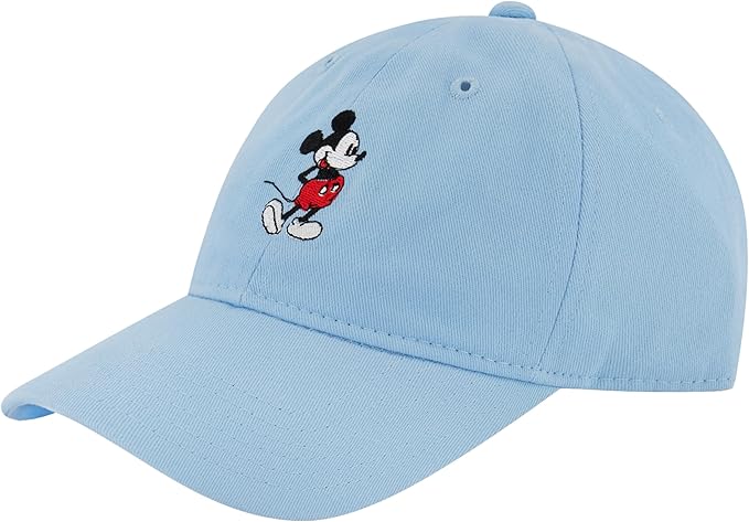 Disney Mickey Mouse Embroidered Cotton Adjustable Dad Hat with Curved Brim