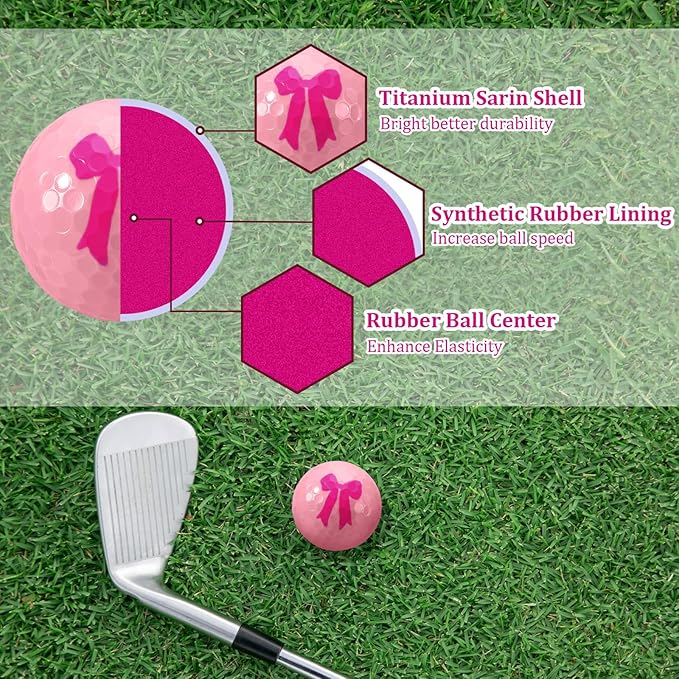 Jenaai 12 Pack Funny Golf Balls Easter Bunny Egg Colored Golf Balls Gifts, Novelty Coquette Weeding Sport Golfing Accessories for Men Women, Best Man, Bridesmaid