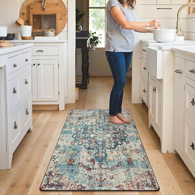 Lahome Bohemian Floral Medallion Area Rug - Image 3