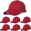 6Pack Unisex Vintage Washed Cotton Baseball Cap Soft Unconstructed Plain Blank Adjustable Size Dad Hat