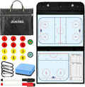 Magnetic Hockey Coaching Board – Portable Dry Erase Whiteboard with Fence Clip, Magnets & Carry Bag, Foldable Tactical Board for Ice Hockey Coaches & Players, Ideal Coach Gift