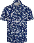 Golf Polo Shirts for Men Funny Print Short Sleeve Golf Shirts Performance Golf Polos