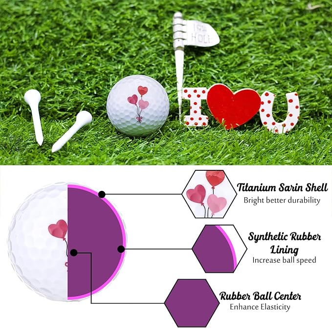 Jenaai 12 Pack Funny Golf Balls Easter Bunny Egg Colored Golf Balls Gifts, Novelty Coquette Weeding Sport Golfing Accessories for Men Women, Best Man, Bridesmaid