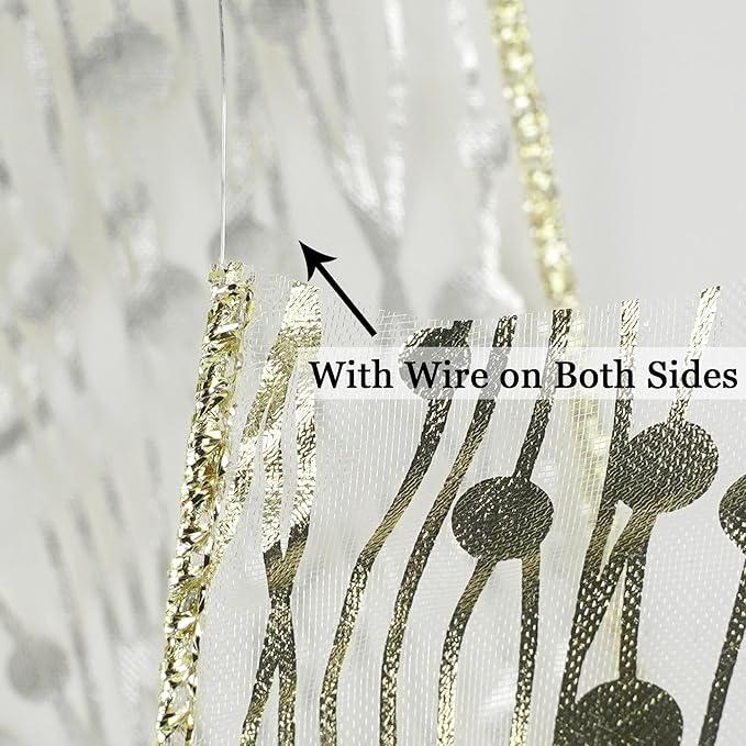 MEEDEE Gold Wired Ribbon - Image 3