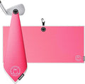 Ghost Golf Magnetic Towel (Caddie) - Premium Ultra-Absorbent Microfiber Golf Towel with Magnet for Golf Carts or Clubs - 18" x 40" Golfing Gear - Waffle Weave Pattern (Hot Pink)