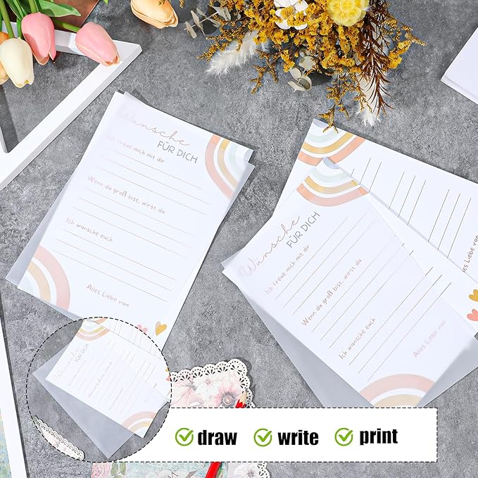 200 Sheets Vellum Paper, Translucent Printable Vellum Tracing Paper, Glassine - Image 4