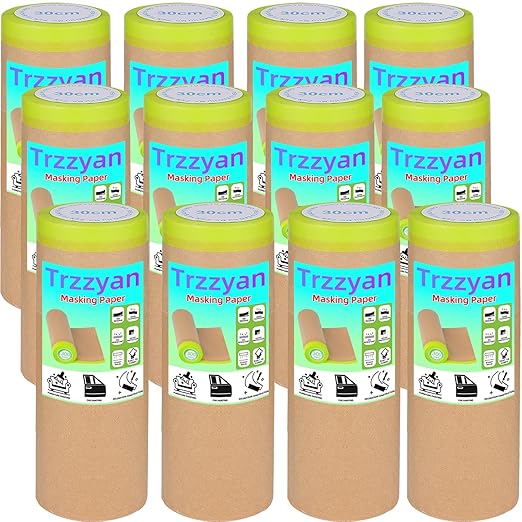 12Inchx50Feet Pre-Taped Masking Paper Roll by Unknown
