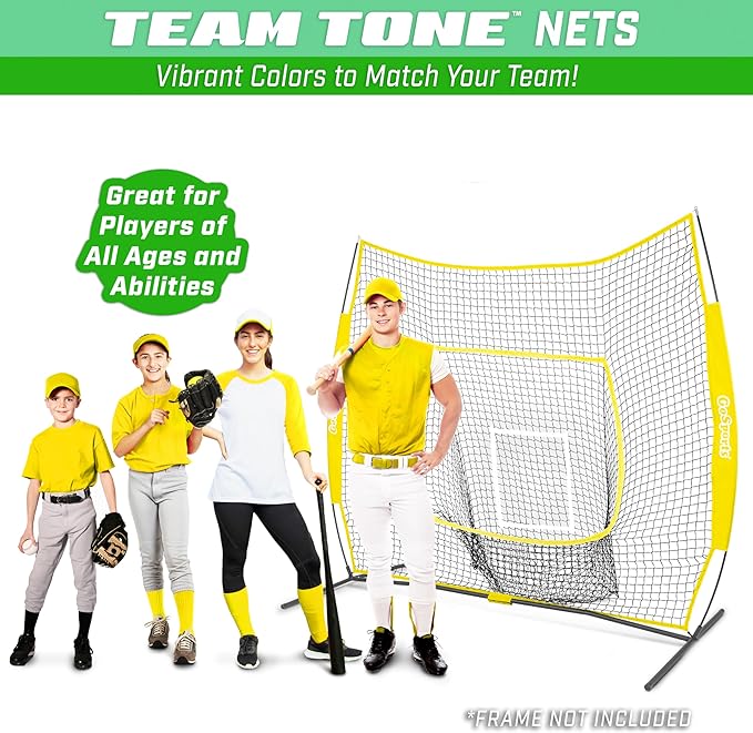 GoSports Replacement 7 x 7 ft Baseball Net - NET ONLY - Frame NOT Included - Choose Your Color