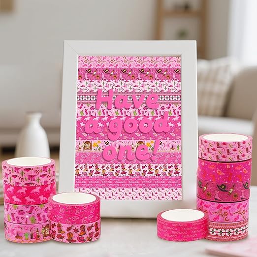 12 Rolls Western Washi Tape, Western Cowboy Cowgirl Decorative Paper Stickers - Image 6