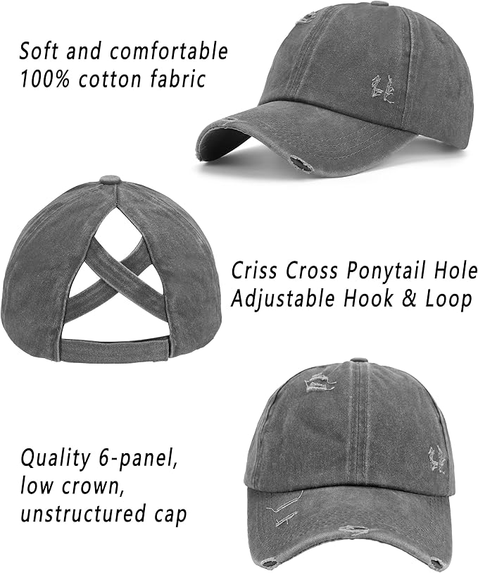 ZTL Women's High Ponytail Baseball Cap Performance Running Hat Quick Dry Mesh Sports Cap Unstructured Dad Trucker Hats