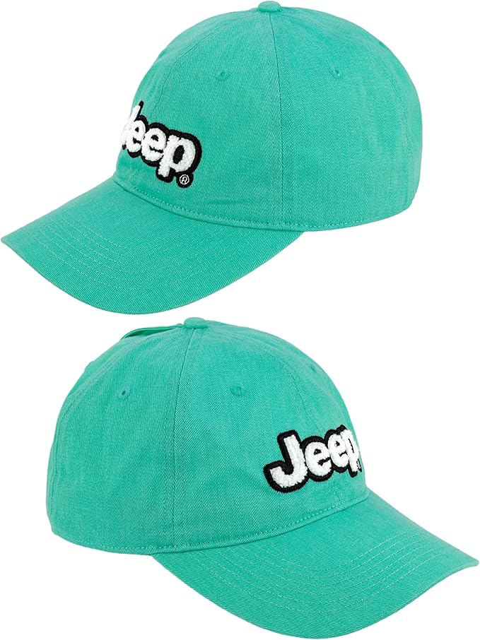 Jeep Women’s Ponytail Hat – Garment Washed Cotton Twill Baseball Cap, Chenille Logo, Adjustable Strap, Low Profile