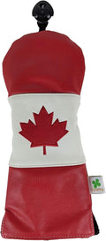 Foretra Driver Headcover Golf Club Covers Blade Mallet Putter Cover Alignment Stick Holder Hybrid Fairway Wood Head Cover Canada Flag Style Novelty Golf Accessories for Most Brands
