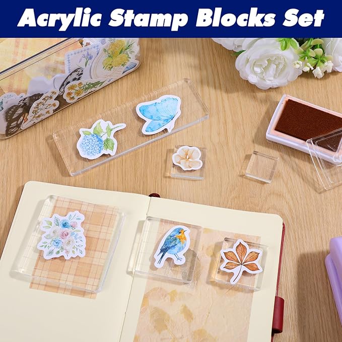 6 Pcs Acrylic Stamp Block Acrylic Blocks - Image 5