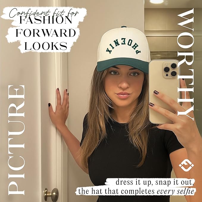Funky Junque Trucker Hat Women Men 2-Tone Baseball Cap – Vintage Western Style Embroidered Snapback, Premium Cotton Blend