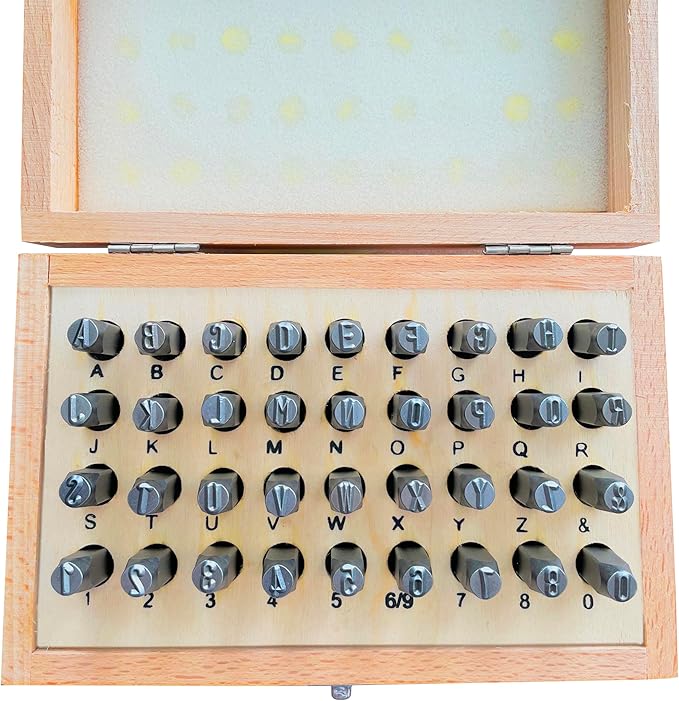 HimaPro Letter and Number Stamp Set 36pcs 40Cr Alloy Steel Metal Stamp Number & - Image 5