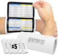 Sports Unlimited Youth Triple Wrist Coach, Football Wristbands for Plays, Baseball Wristbands, QB Arm Bands