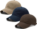 3 Pack Washed Plain Vintage Baseball Cap Cotton Adjustable Twill Bulk Low Profile Classic Dad Hat for Men/Women