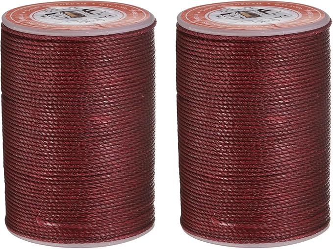 uxcell Round Leather Sewing Waxed Thread, 55m / 60 Yards Polyester Wax String by uxcell