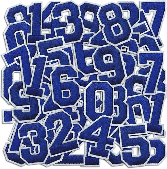 Number Iron On Patches, Numbers 0-9 Embroidery Applique Patch, DIY Decorative by Cazzon