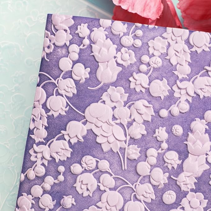 BAOFALI 3D Embossing Folder for Card Making, Beautiful Flower Plastic Texture - Image 6