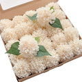 Floroom Artificial Dahlia Flowers 25pcs Real Looking Cream Foam Fake Roses by Floroom