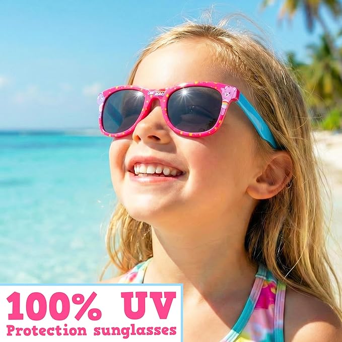 Hello Kitty | Disney Stitch | Care Bears Baseball Cap & Sunglasses for Girls UV400 Sun Protection Gifts for Girls
