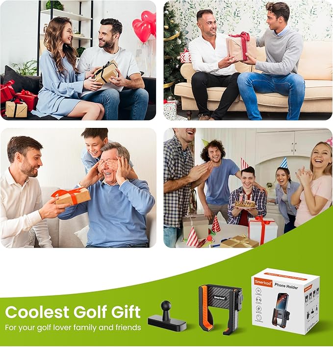 Magnetic Golf Cart Phone Holder Mount- Holds Up to 6 LBS, 3s Phone Clip Install,Phone Caddy for iPhone Galaxy Fits EZGO Club Car Yamaha Icon,Golf Cart Accessories Essentials Gift
