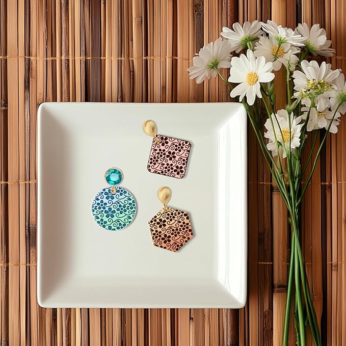 CHGCRAFT Vine Small Flowers Pattern Polymer Clay Texture Sheet Plant Leaves - Image 7