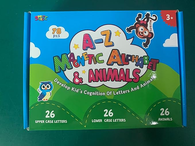 78 Magnetic Alphabet, 26 Uppercase, 26 Lowercase Letters & 26 Object Patterns - Image 9