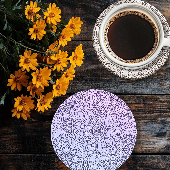 CHGCRAFT Mandala Polymer Clay Texture Sheets Scroll Pattern Silicone Texture - Image 6