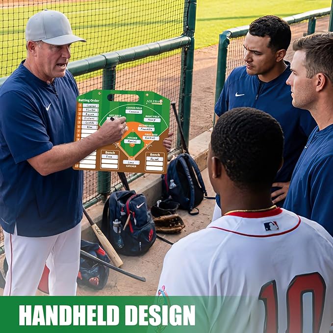 AOLEBA Baseball Lineup Board for Dugout,Dry Erase Magnetic Metal Baseball Clipboard for Coaches