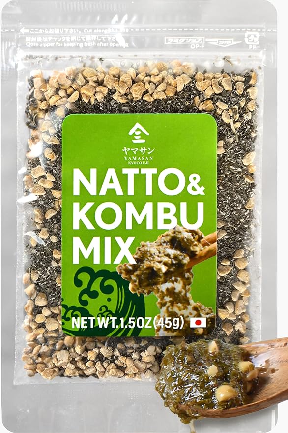 YAMASAN KYOTO UJI Japanese Natto and Kombu Mix, Tasty and Healthy, Freeze-Dried by YAMASANKYOTOUJI