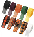 10 Rolls 50 Yard Halloween Plaid Burlap Ribbon Rolls 1 Inch Gift Wrapping by JarThenaAMCS