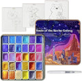Mini Shifting Watercolor Paint Set, 30 Color Glitter Watercolor Painting Kit by FURGANGART