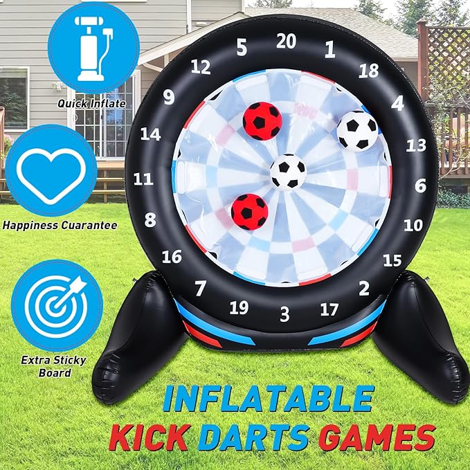 Inflatable Giant Kick Darts Games, Jumbo Outdoor Soccer Target Dartboard - Image 3