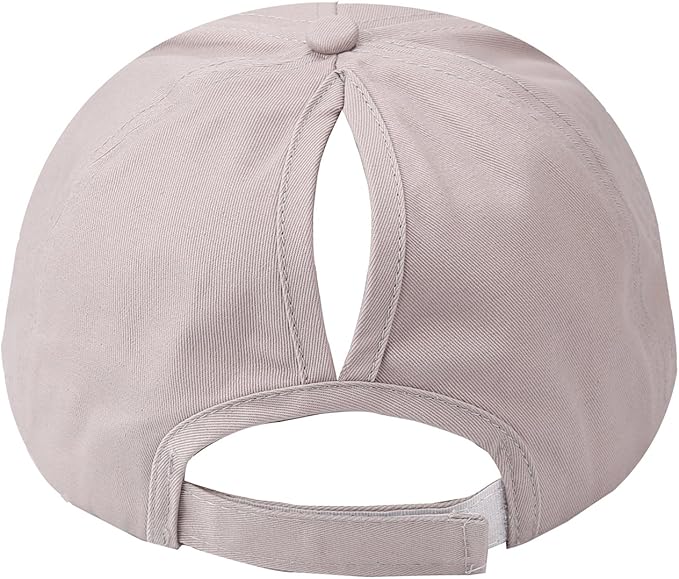 Criss Cross Hat Washed Distressed Baseball Cap Ponytail Hat High Messy Bun Ponycap for Women