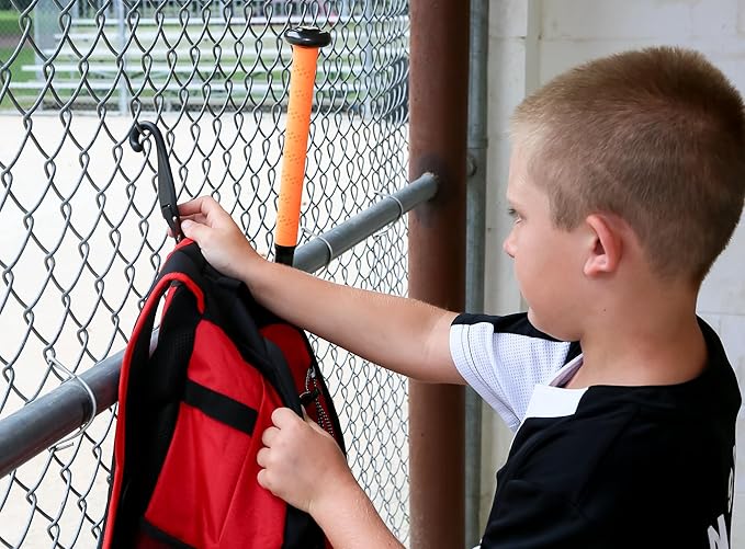 Athletico Youth Baseball Bag - Bat Backpack for Baseball, T-Ball & Softball Equipment & Gear | Holds Bat, Helmet, Glove | Fence Hook