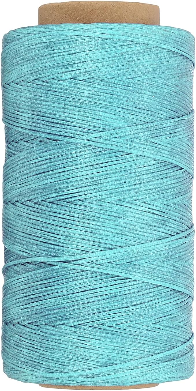 PATIKIL 284 Yard Flat Waxed Thread 150D 1mm Leather Sewing Cord by PATIKIL