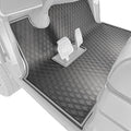Xtreme MATS Premium Golf Cart Mats Compatible with ICON Epic Models - Custom Fit, Durable Protection, Rubber Floor Liner Protects Factory Flooring (All Black)