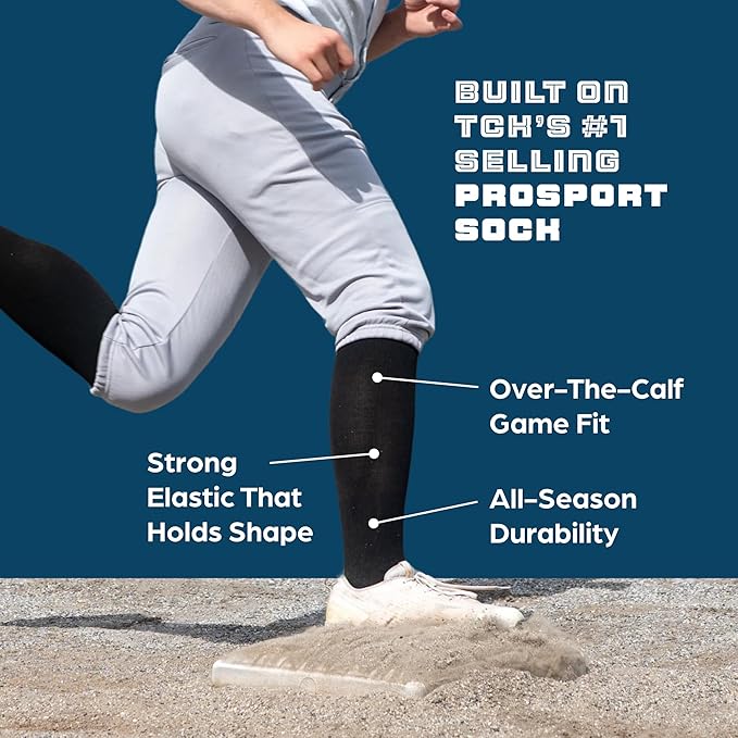 MadSportsStuff Softball or Baseball Socks and Belt Combo - Youth and Adult Sizes Boys and Girls Men and Women