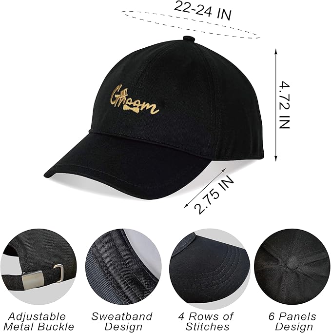 Party Gifts & Beyond Groomsman Baseball Hat 7 Packs Groomsmen Gifts Trucker Hats Team Groom Men's Hat for Bachelor Party
