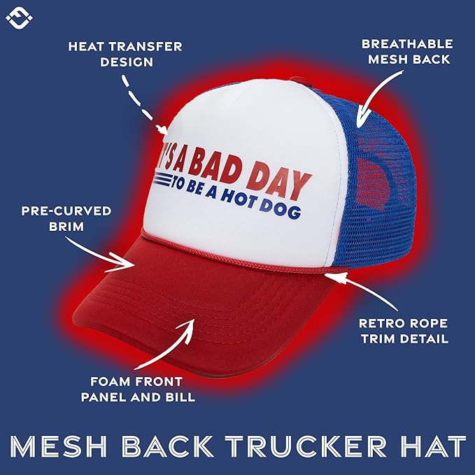 Funky Junque Premium Mesh Snapback Trucker Hat - Stylish Comfort for All - Patriotic, Humor & More