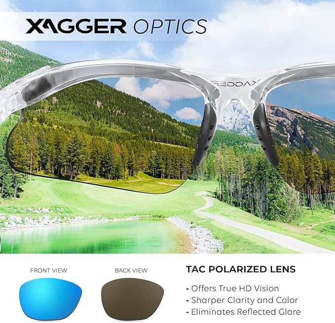 Xagger Kids Youth Polarized Sports Sunglasses for Boys Girls Baseball Softball Glasses TR90 Frame