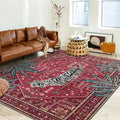 Tribal Rugs Summer Tropical 6x9 Area Rugs Wine Red Traditional Boho Vintage by Aldopein