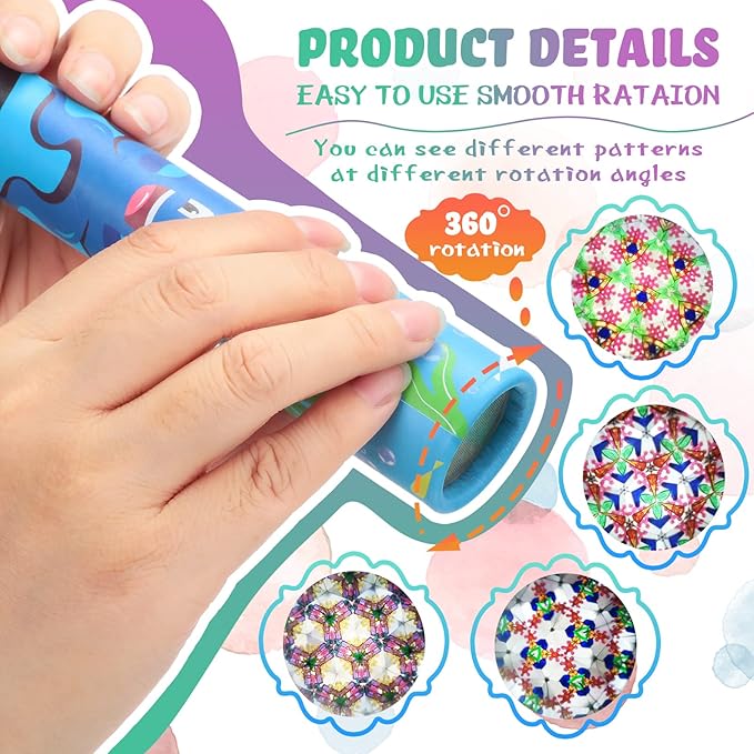 Yunsailing 30 Pcs Classic Kaleidoscopes Party Favors Vintage Mini Kaleidoscope - Image 4