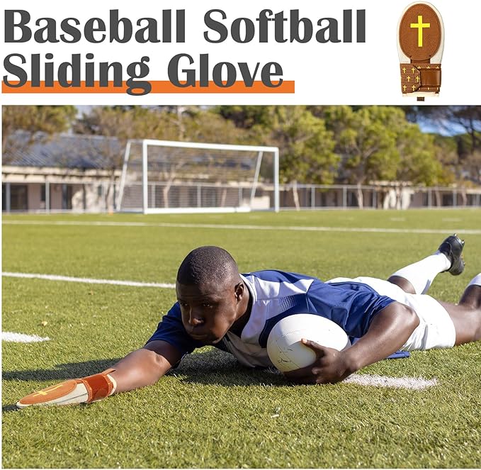 Geyoga Christian Sliding Mitt Cross Baseball Softball Religious Glove Sliding Mitt Baseball Guard Accessories and Protective Gear Left/Right Hands - Hand and Wrist Protection